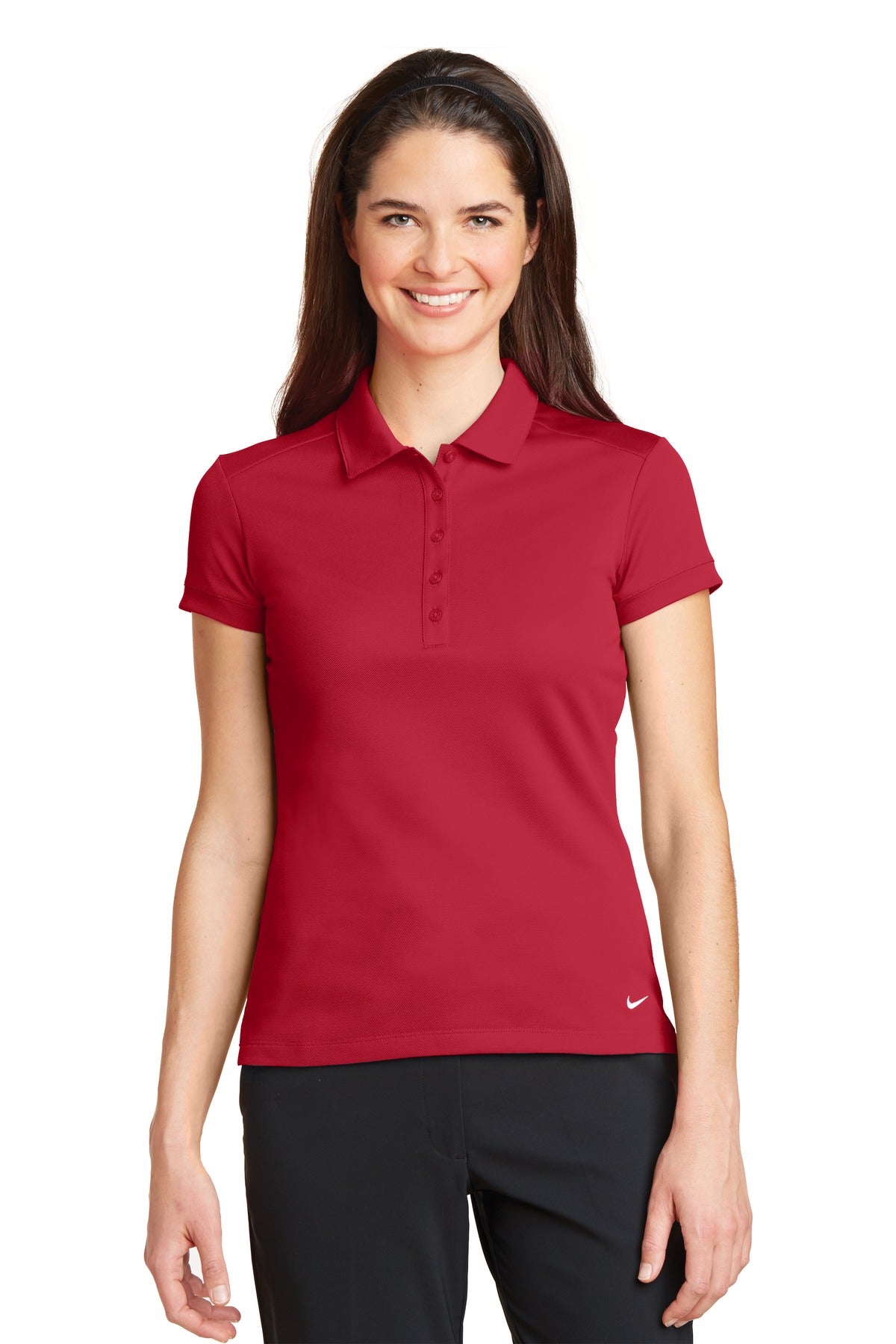 Nike Women's Dri-FIT Solid Icon Pique Modern Fit Polo. 746100