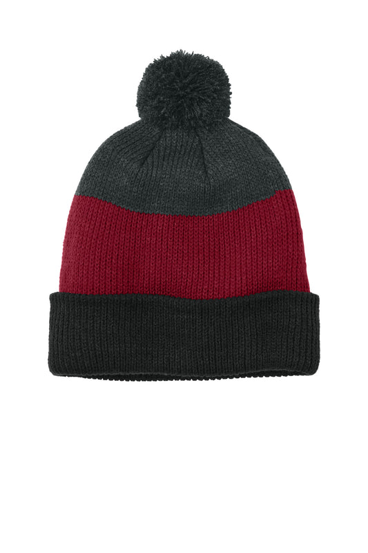 Port Authority Cozy Striped Pom Beanie C979