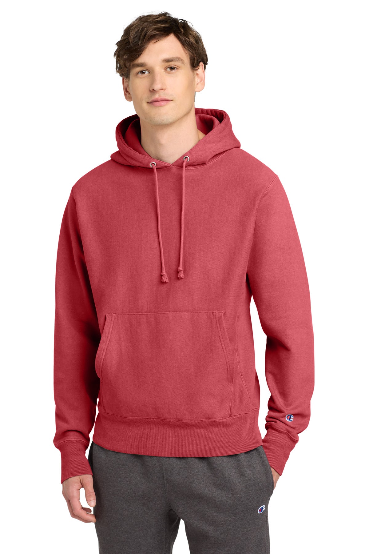 Champion Reverse Weave Garment-Dyed Hooded Sweatshirt. GDS101