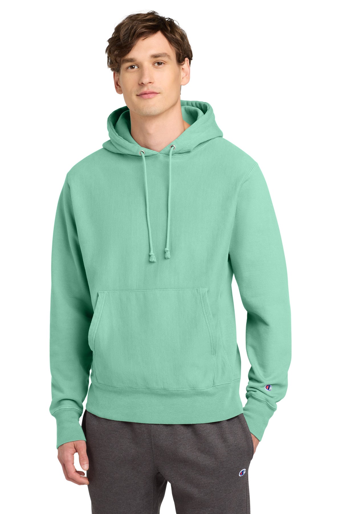 Champion Reverse Weave Garment-Dyed Hooded Sweatshirt. GDS101