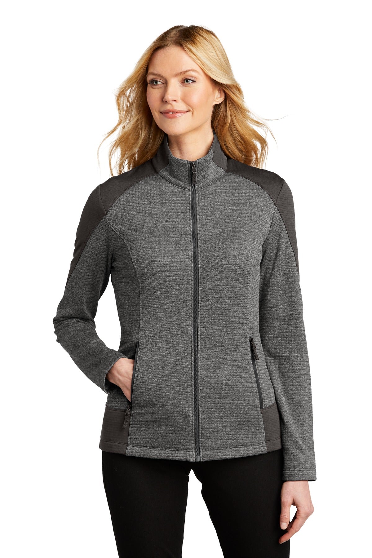 Port Authority Women's Grid Fleece Jacket. L239
