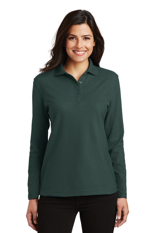 Port Authority Women's Silk Touch Long Sleeve Polo.  L500LS
