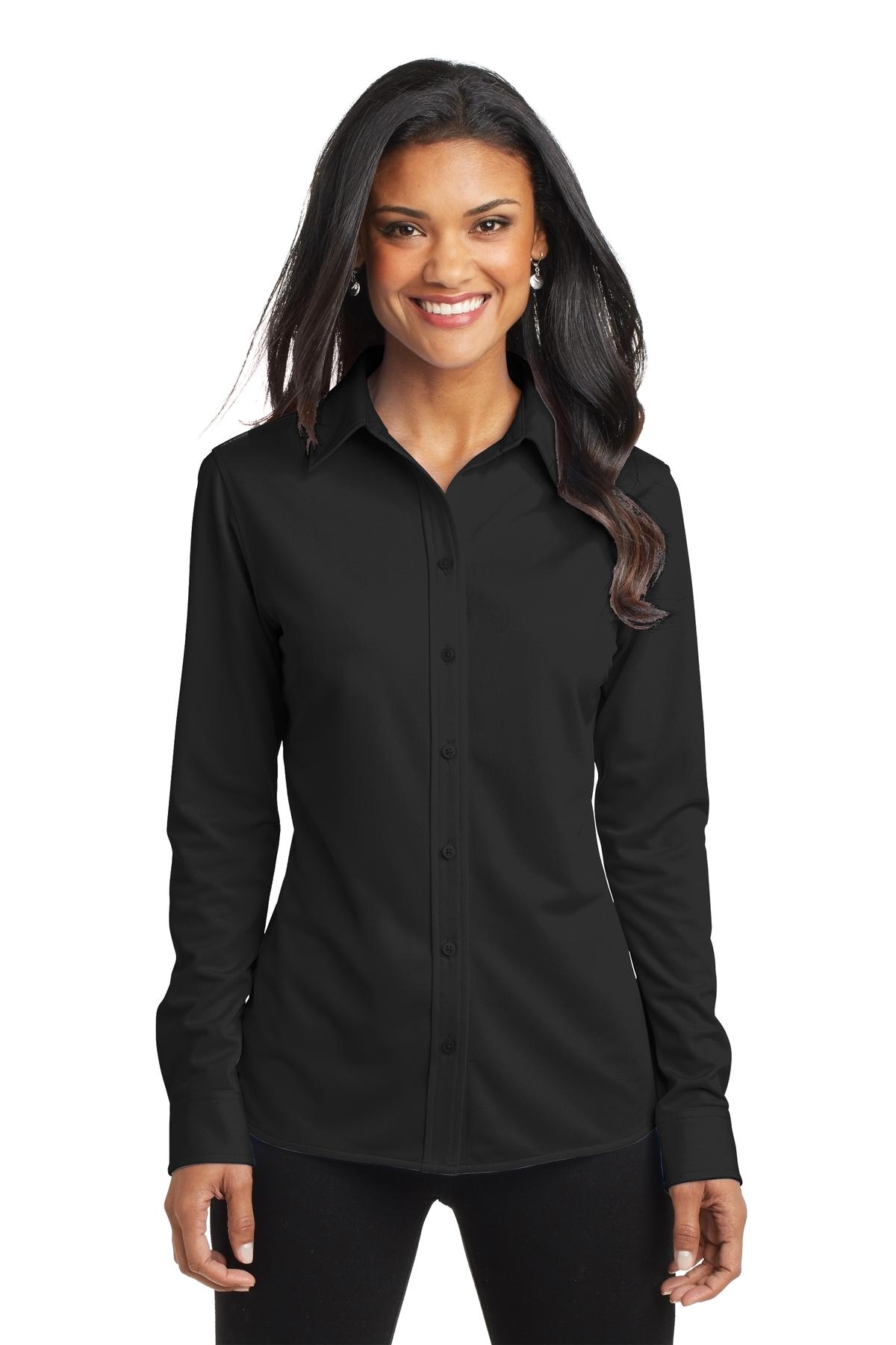 Port Authority Women's Dimension Knit Dress Shirt. L570
