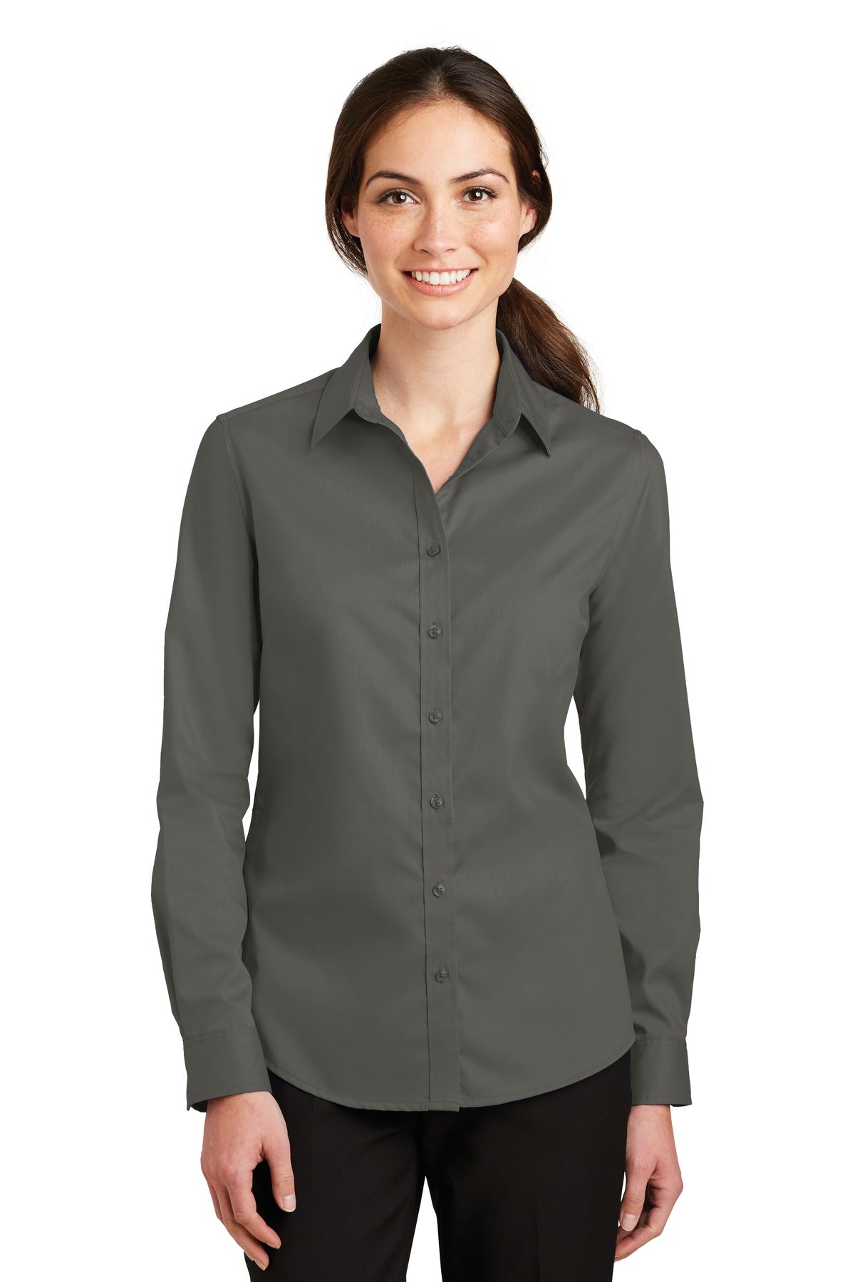Port Authority Women's SuperPro Twill Shirt. L663