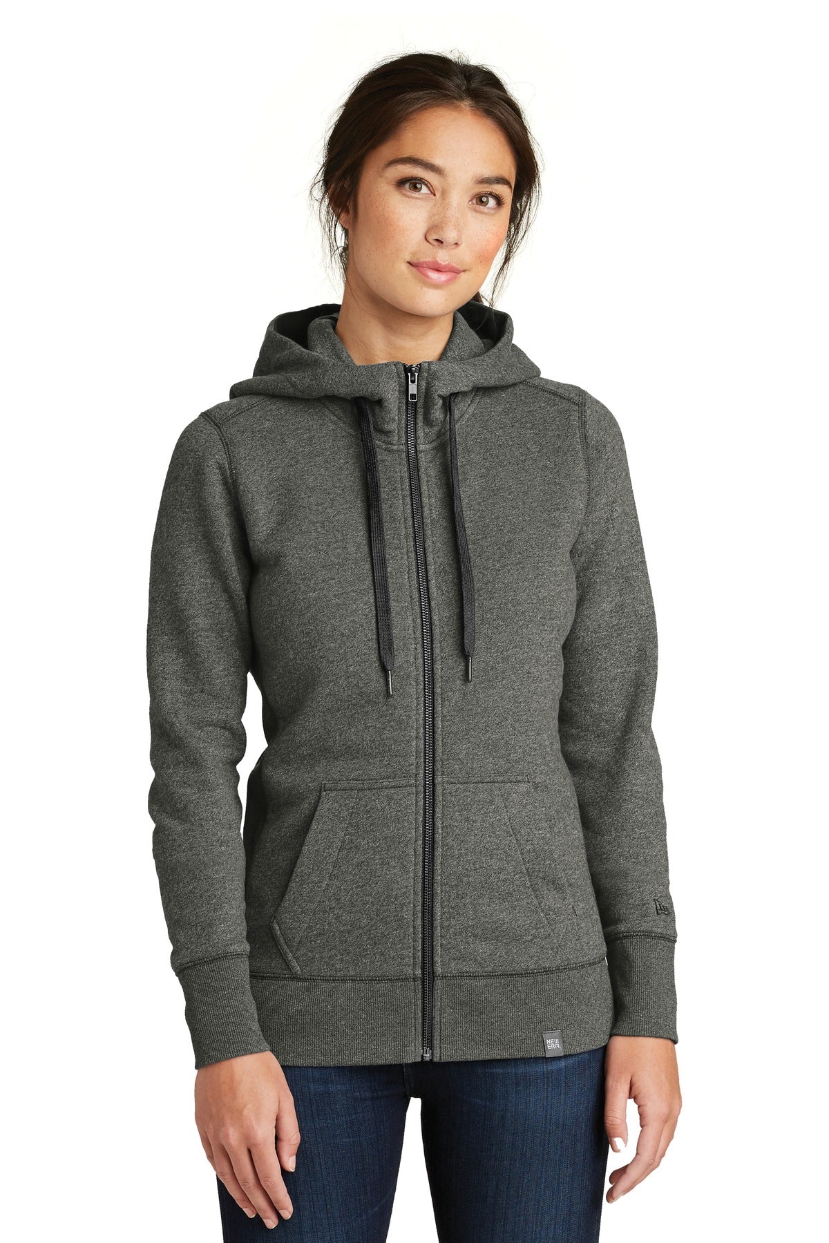 New Era Women's French Terry Full-Zip Hoodie. LNEA502