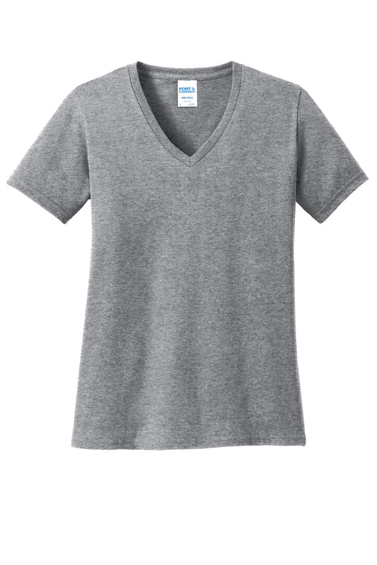 Port & Company Women's Core Cotton V-Neck Tee. LPC54V