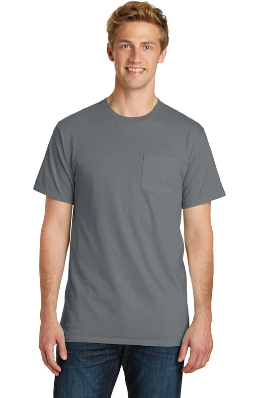 Port & Company Beach Wash Garment-Dyed Pocket Tee. PC099P