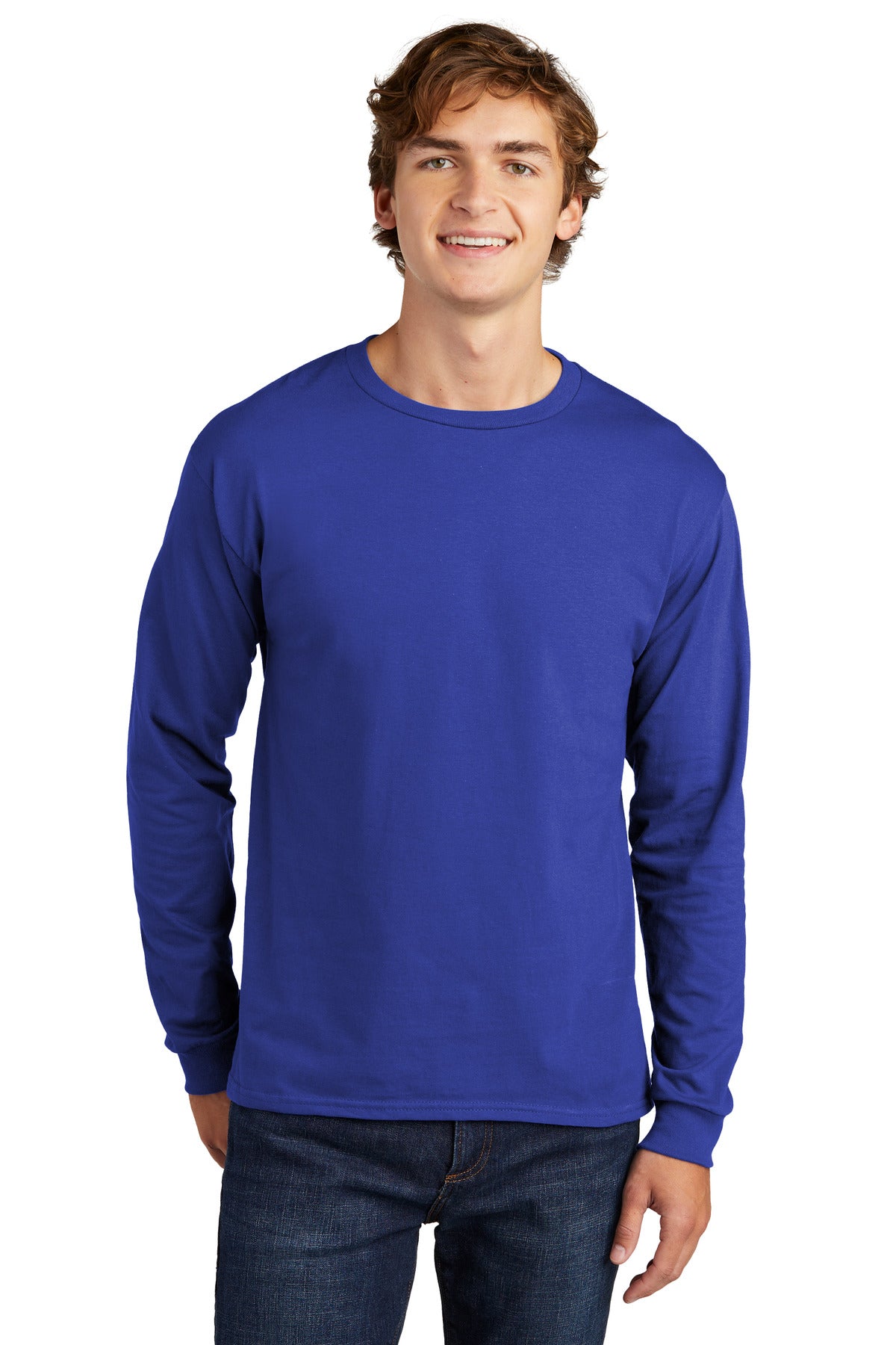 Hanes Essential-T 100% Cotton Long Sleeve T-Shirt 5286