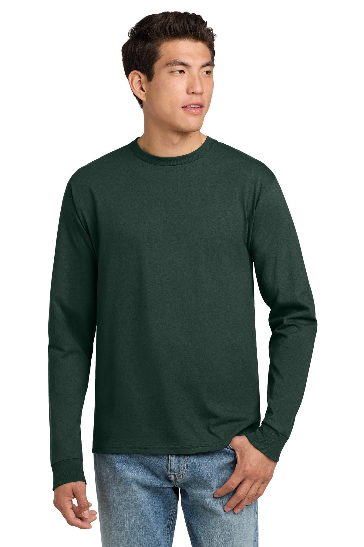 Hanes - Authentic 100% Cotton Long Sleeve T-Shirt.  5586