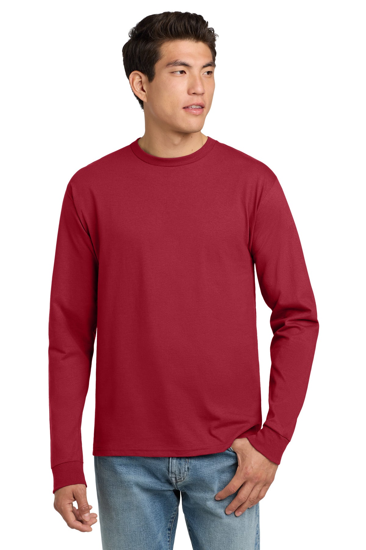 Hanes - Authentic 100% Cotton Long Sleeve T-Shirt.  5586