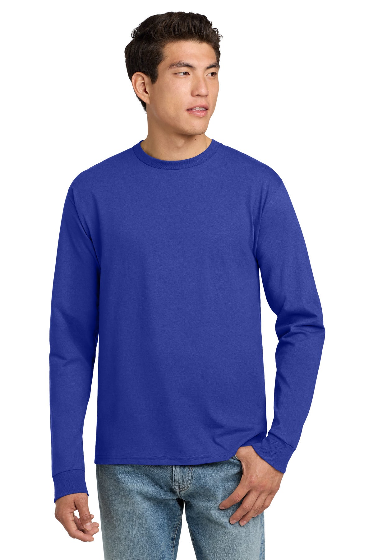 Hanes - Authentic 100% Cotton Long Sleeve T-Shirt.  5586
