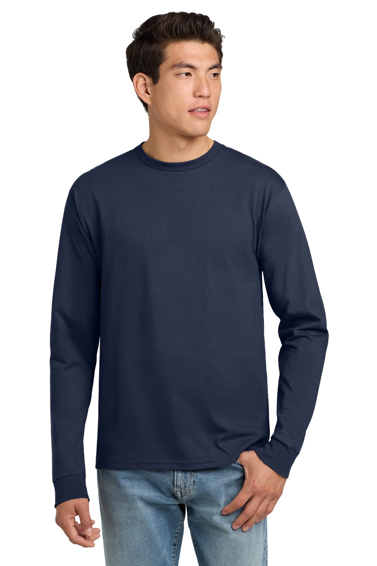 Hanes - Authentic 100% Cotton Long Sleeve T-Shirt.  5586