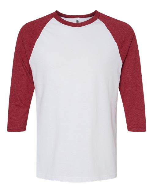 American Apparel 2003CVC - White/ Heather Cardinal