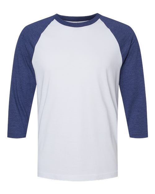 American Apparel 2003CVC - White/ Heather Indigo