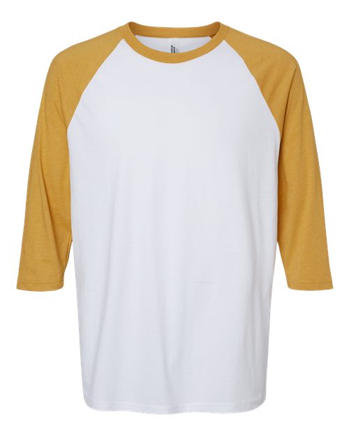 American Apparel 2003CVC - White/ Heather Mustard