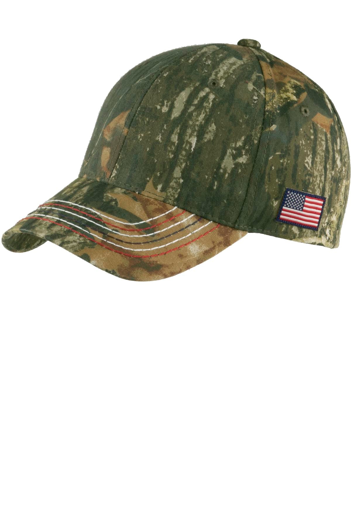 Port Authority Americana Contrast Stitch Camouflage Cap. C909