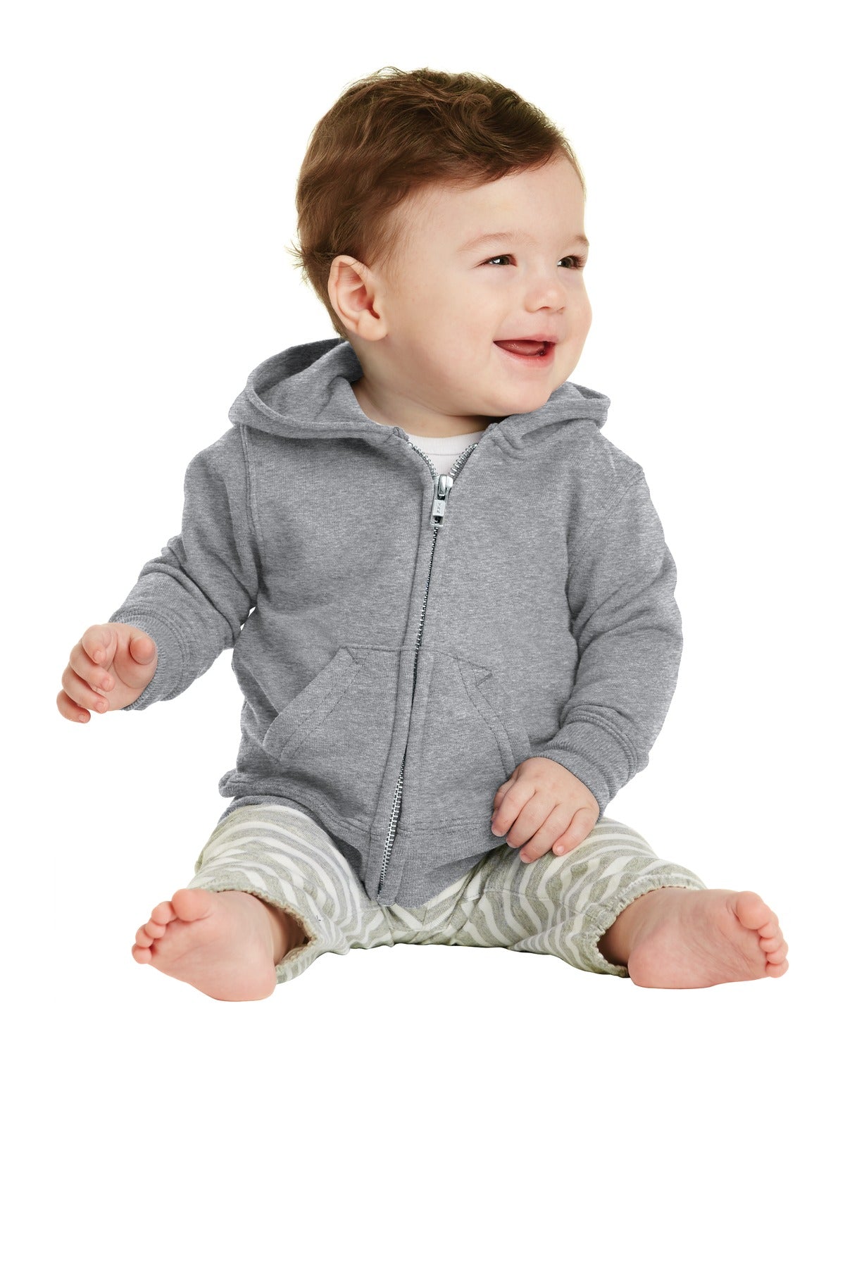 Port & Company Infant Core Fleece Full-Zip Hooded Sweatshirt. CAR78IZH