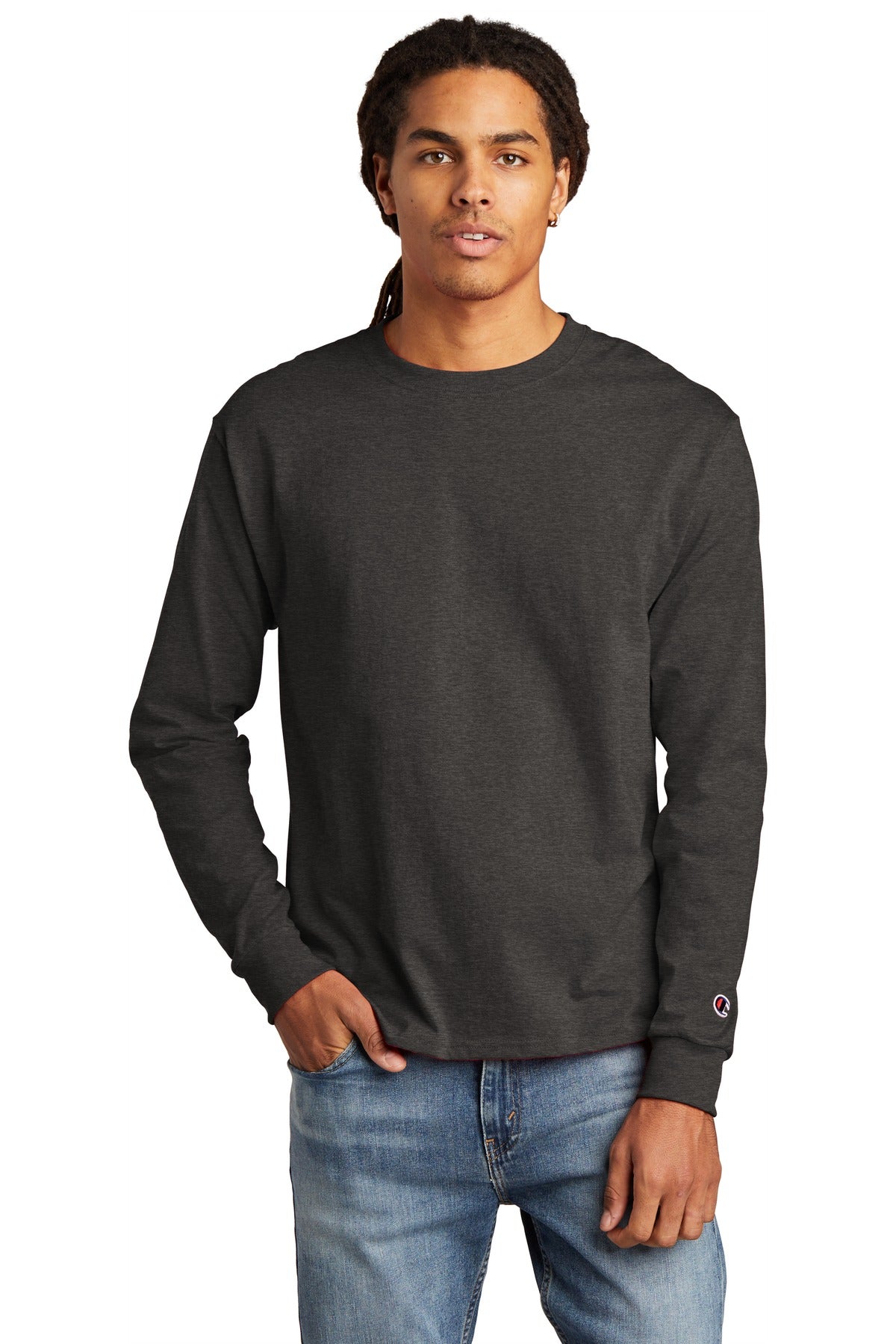 Champion   Heritage 5.2-Oz. Jersey Long Sleeve Tee CC8C