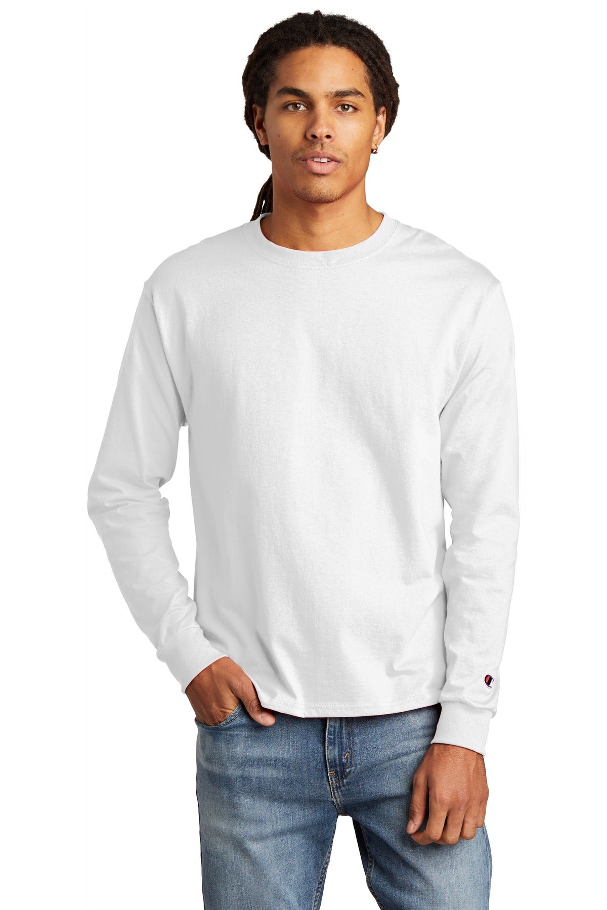 Champion   Heritage 5.2-Oz. Jersey Long Sleeve Tee CC8C