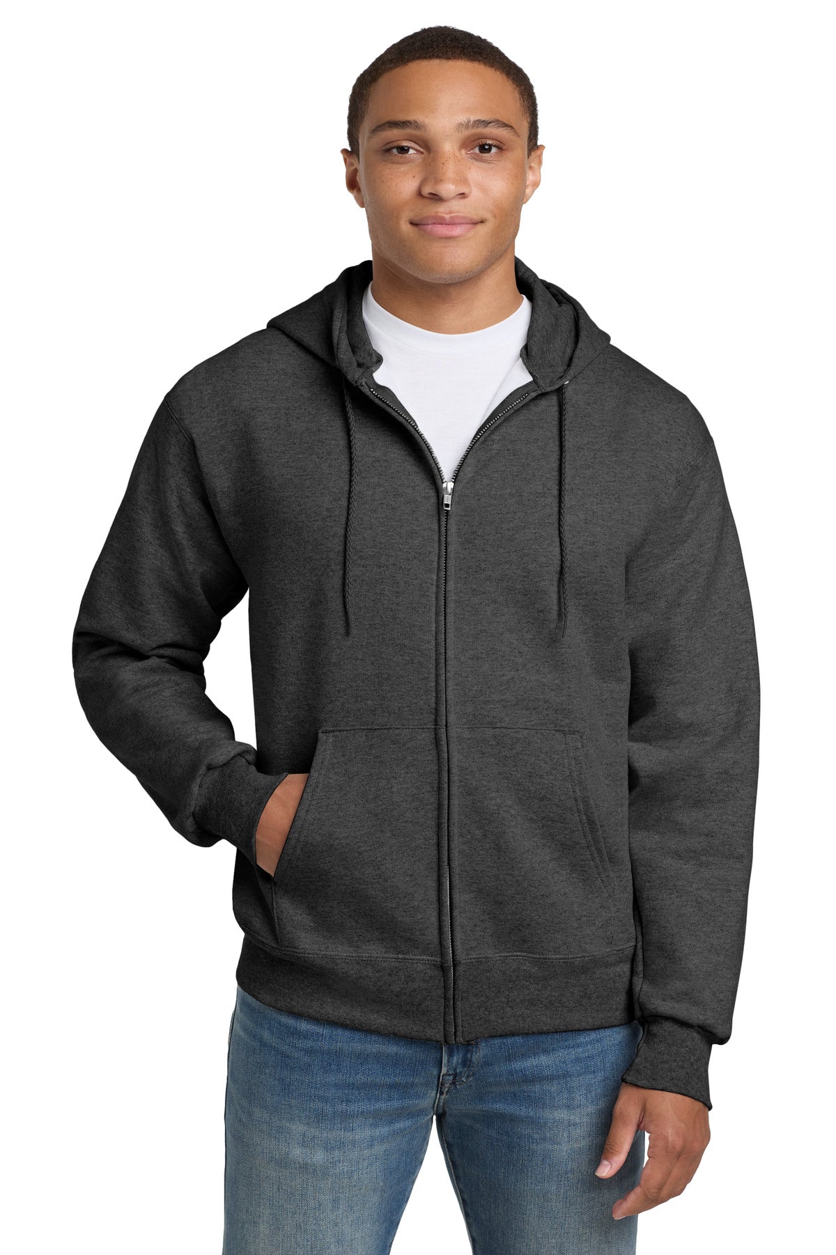 Hanes Ultimate Cotton - Full-Zip Hooded Sweatshirt.  F283