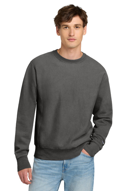Champion  Reverse Weave  Garment-Dyed Crewneck Sweatshirt. GDS149