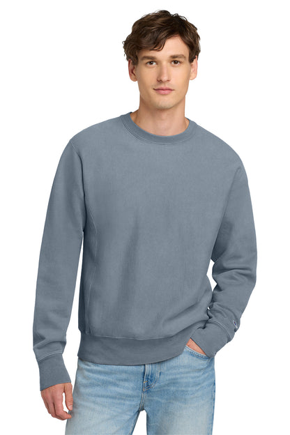 Champion  Reverse Weave  Garment-Dyed Crewneck Sweatshirt. GDS149