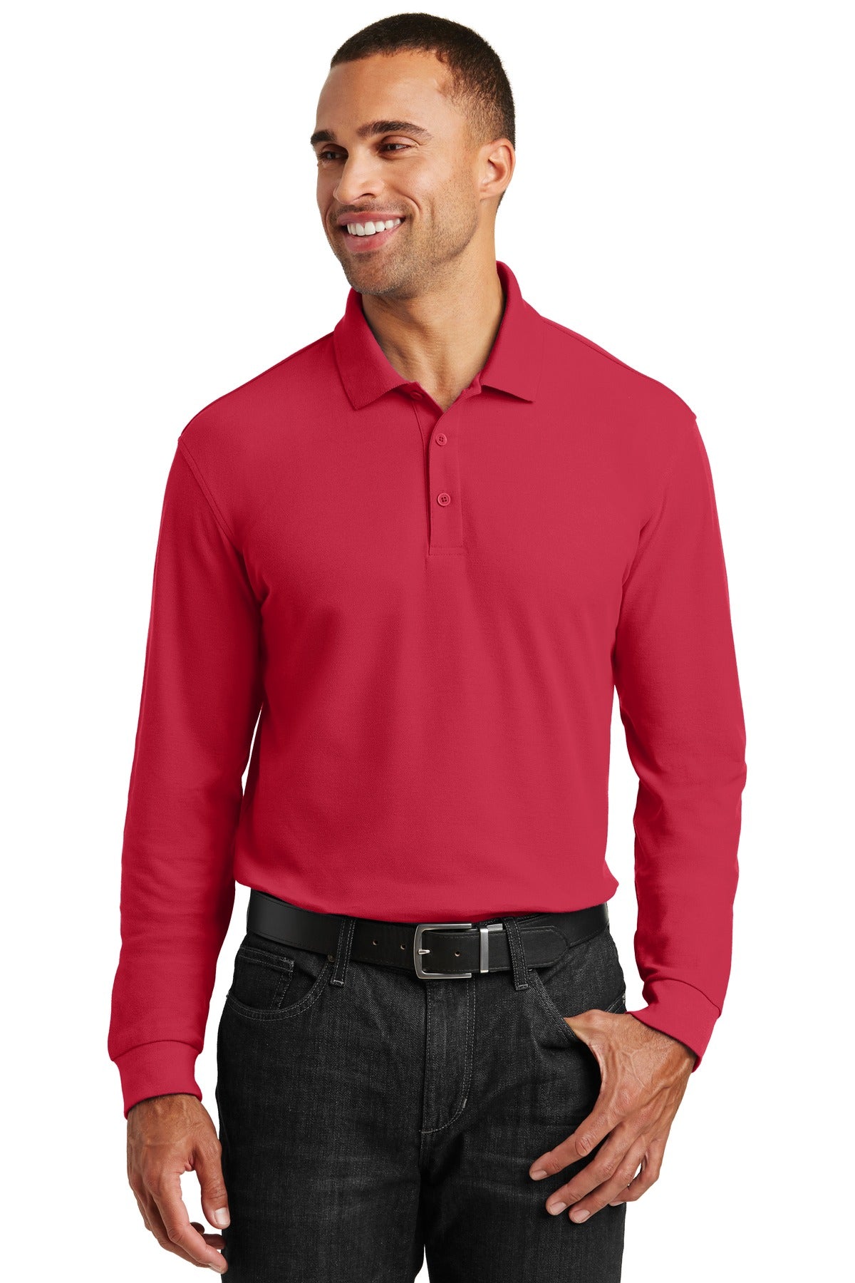 Port Authority Long Sleeve Core Classic Pique Polo. K100LS