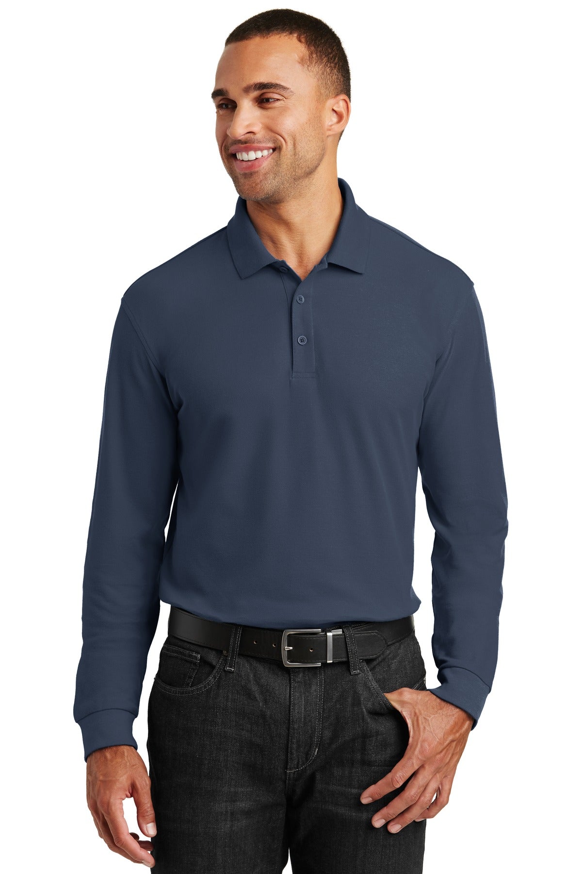 Port Authority Long Sleeve Core Classic Pique Polo. K100LS