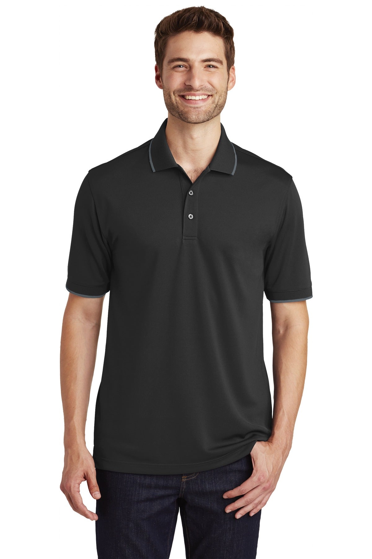 Port Authority Dry Zone UV Micro-Mesh Tipped Polo. K111