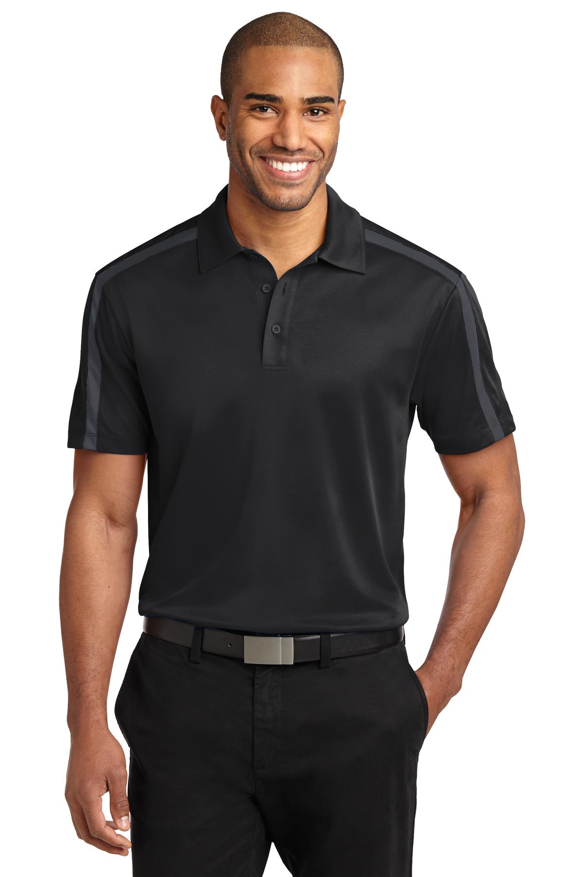 Port Authority Silk Touch Performance Colorblock Stripe Polo. K547