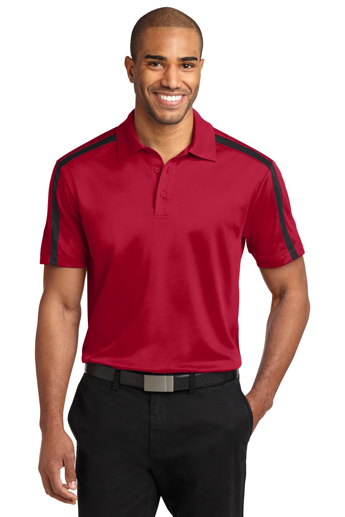 Port Authority Silk Touch Performance Colorblock Stripe Polo. K547