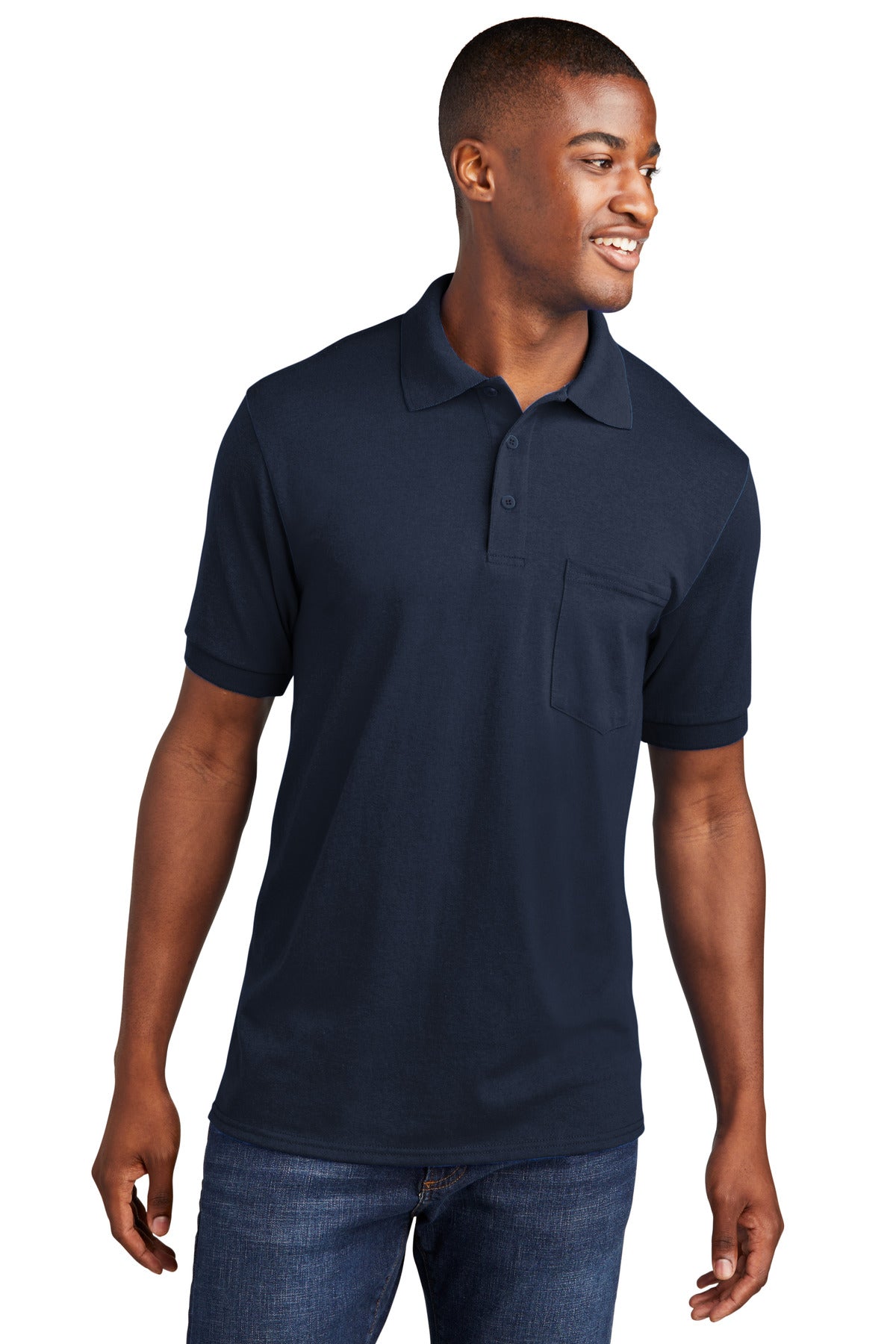 Port & Company Core Blend Jersey Knit Pocket Polo. KP55P