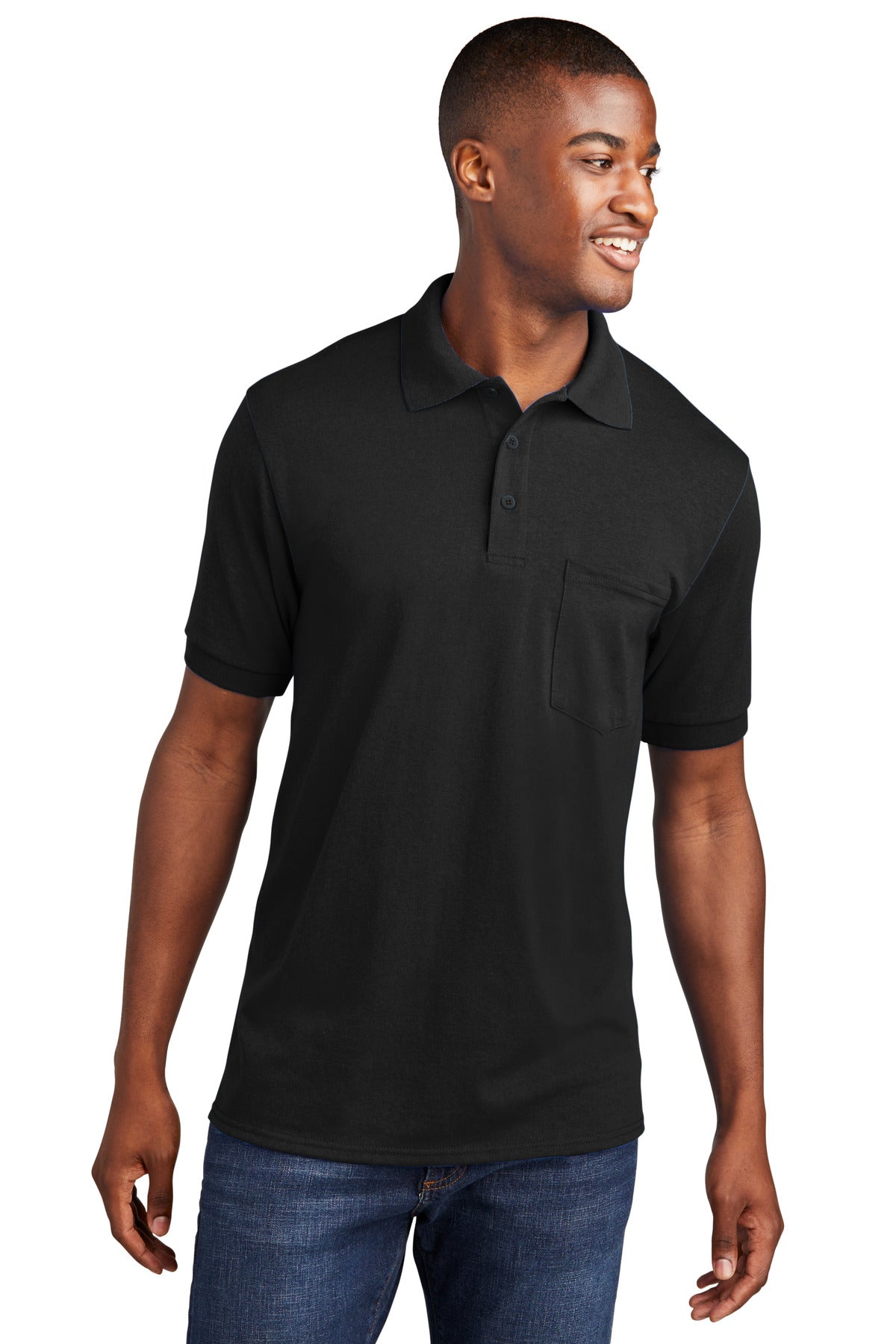 Port & Company Core Blend Jersey Knit Pocket Polo. KP55P