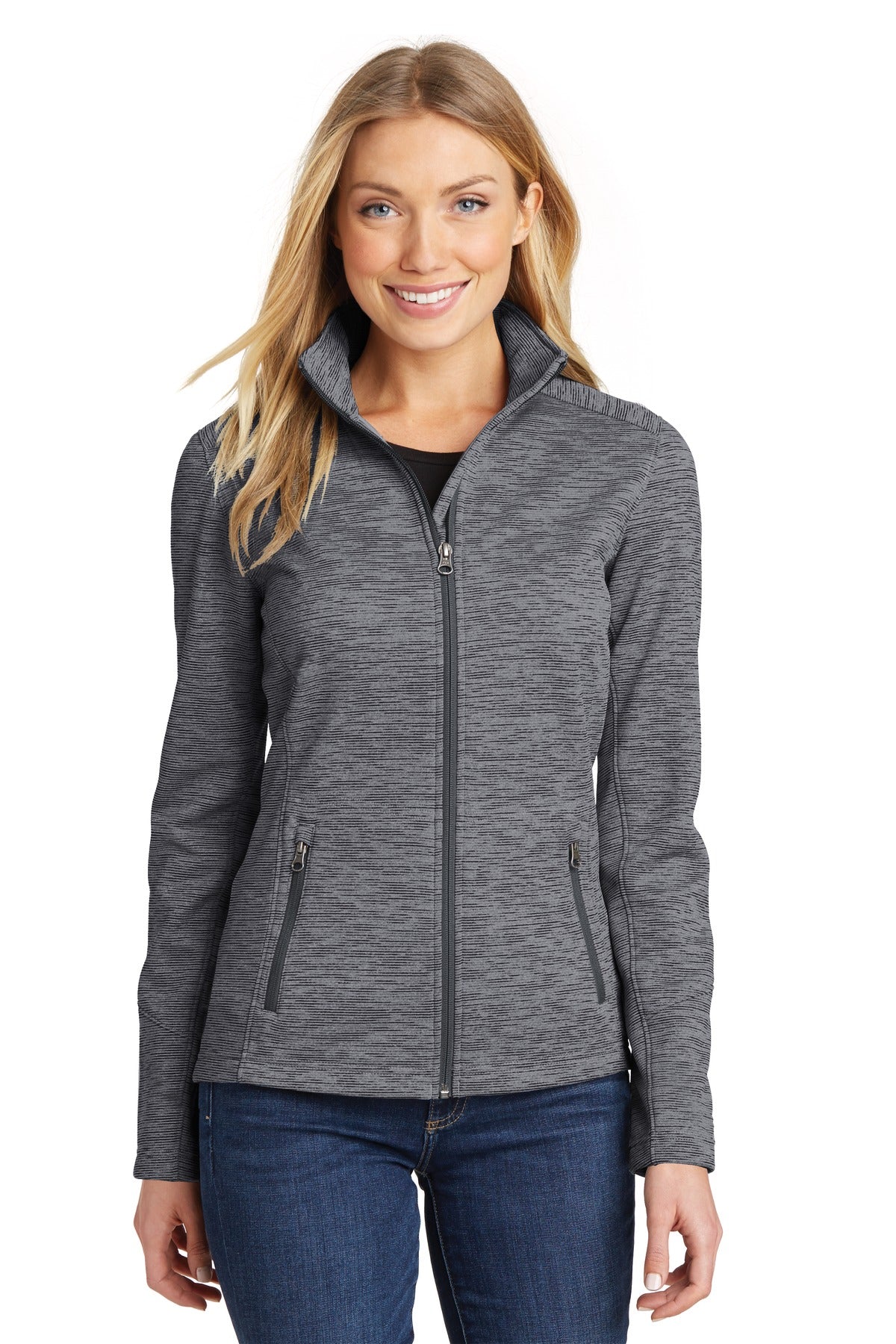 Port Authority Women's Digi Stripe Fleece Jacket. L231