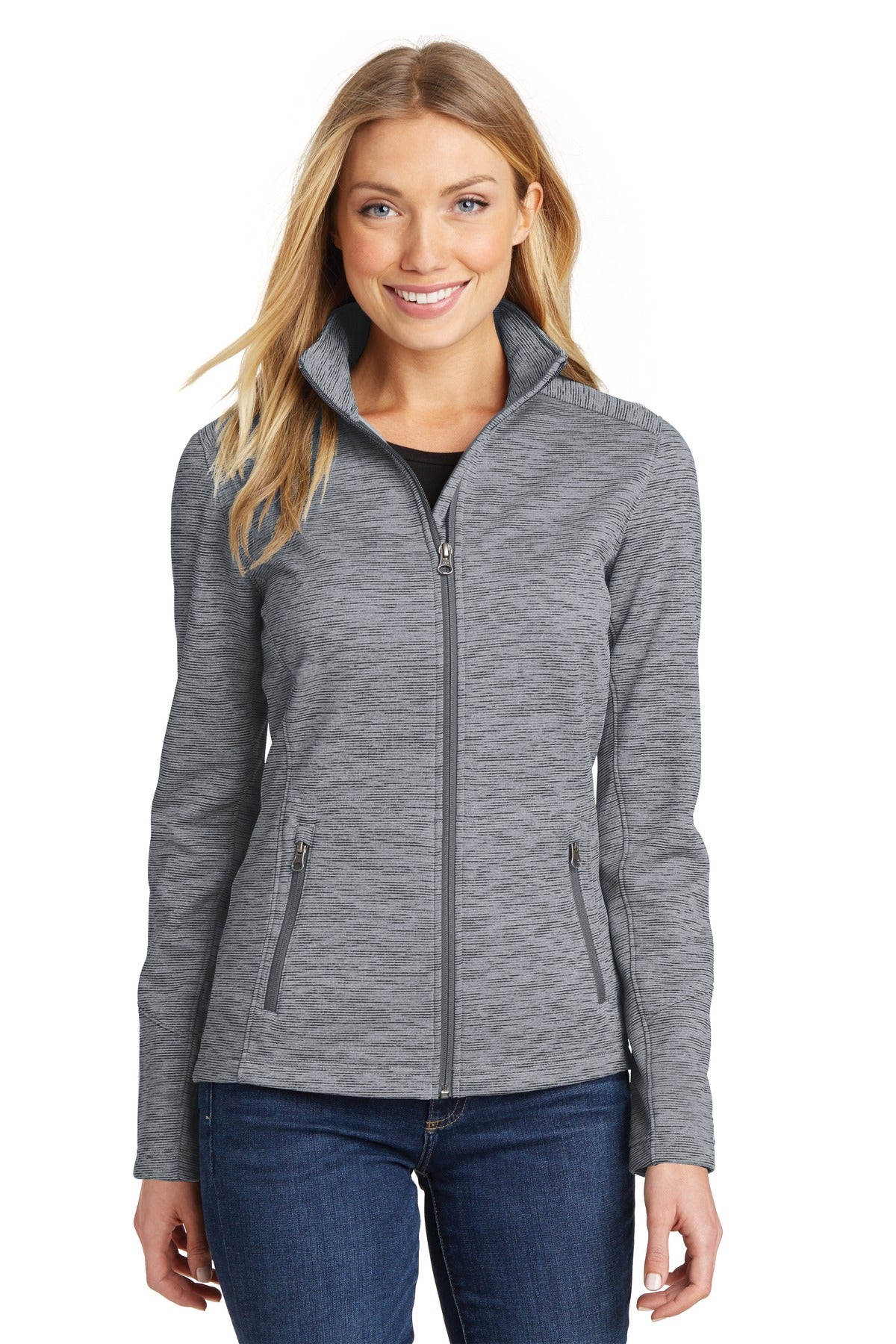 Port Authority Women's Digi Stripe Fleece Jacket. L231