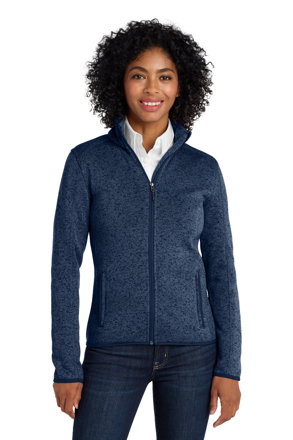 Port Authority Women's Sweater Fleece Jacket. L232