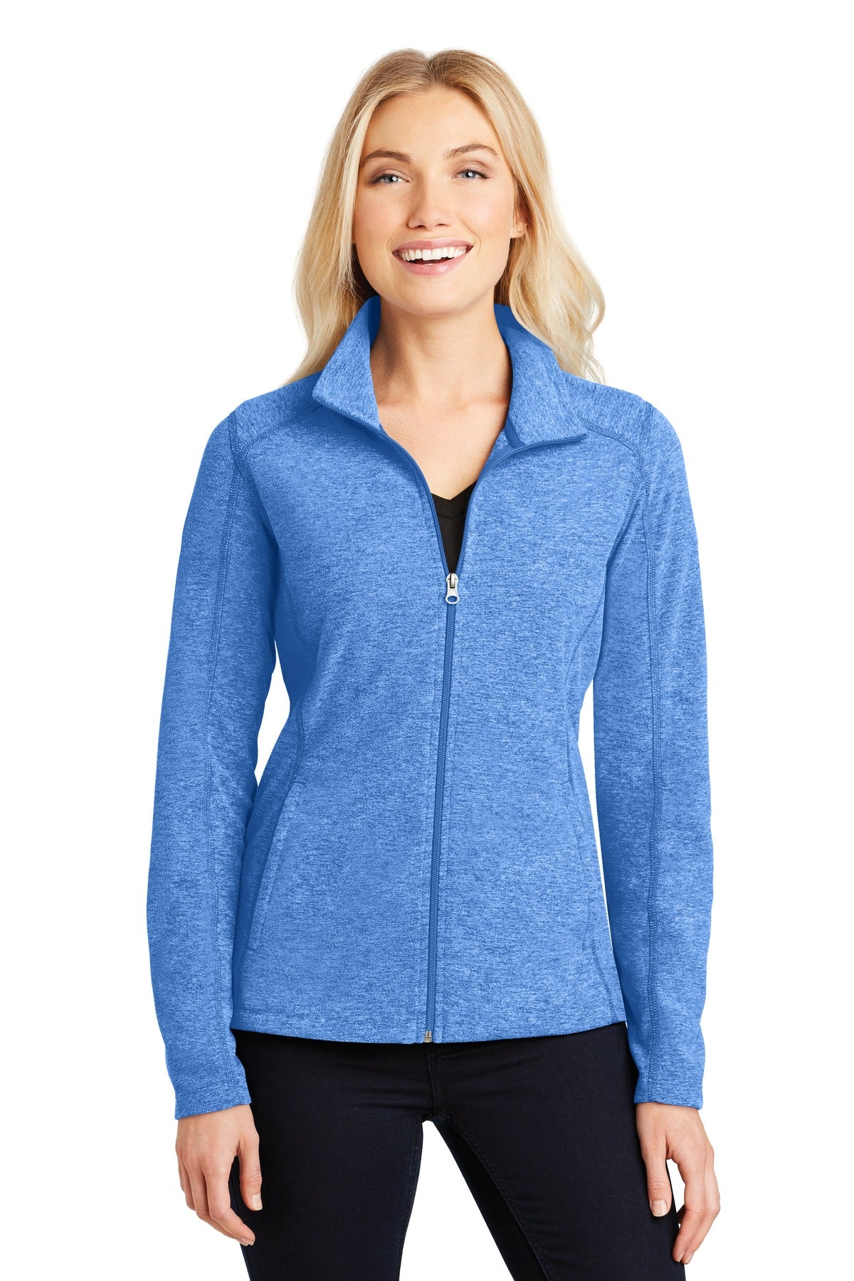 Port Authority Women's Heather Microfleece Full-Zip Jacket. L235