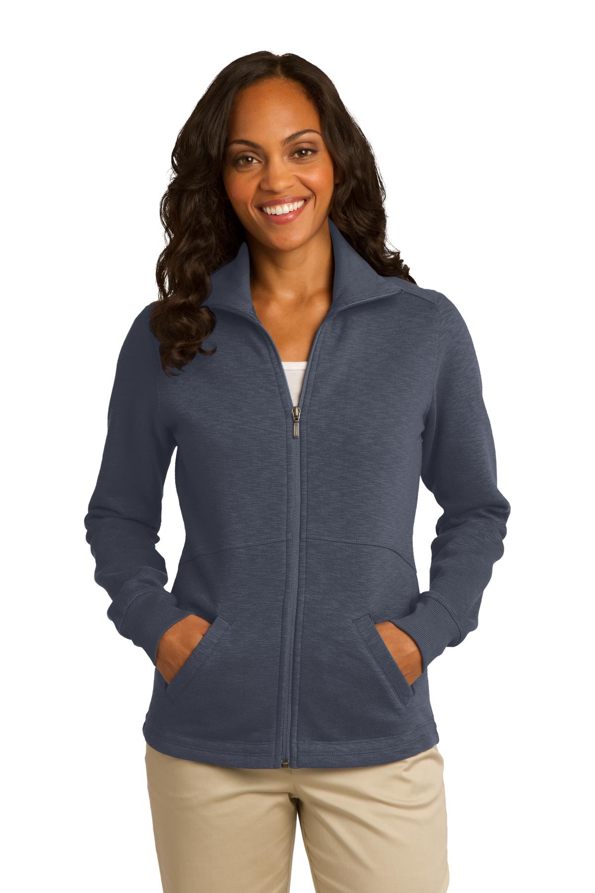 Port Authority Women's Slub Fleece Full-Zip Jacket. L293