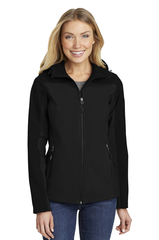 Port Authority Women's Hooded Core Soft Shell Jacket. L335