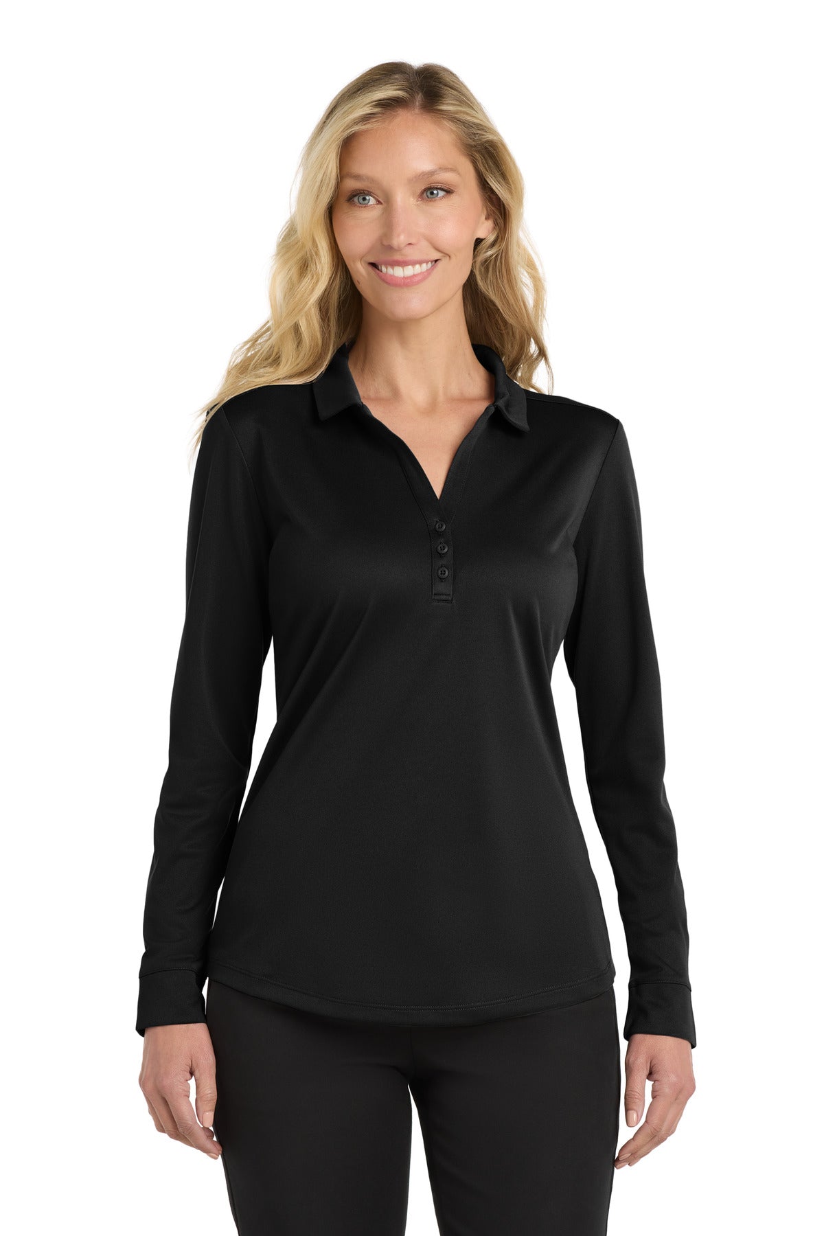 Port Authority  Women's Silk Touch   Performance Long Sleeve Polo. L540LS