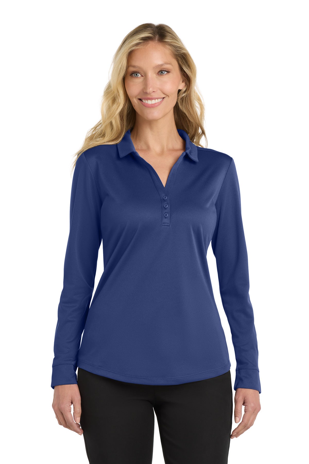 Port Authority  Women's Silk Touch   Performance Long Sleeve Polo. L540LS