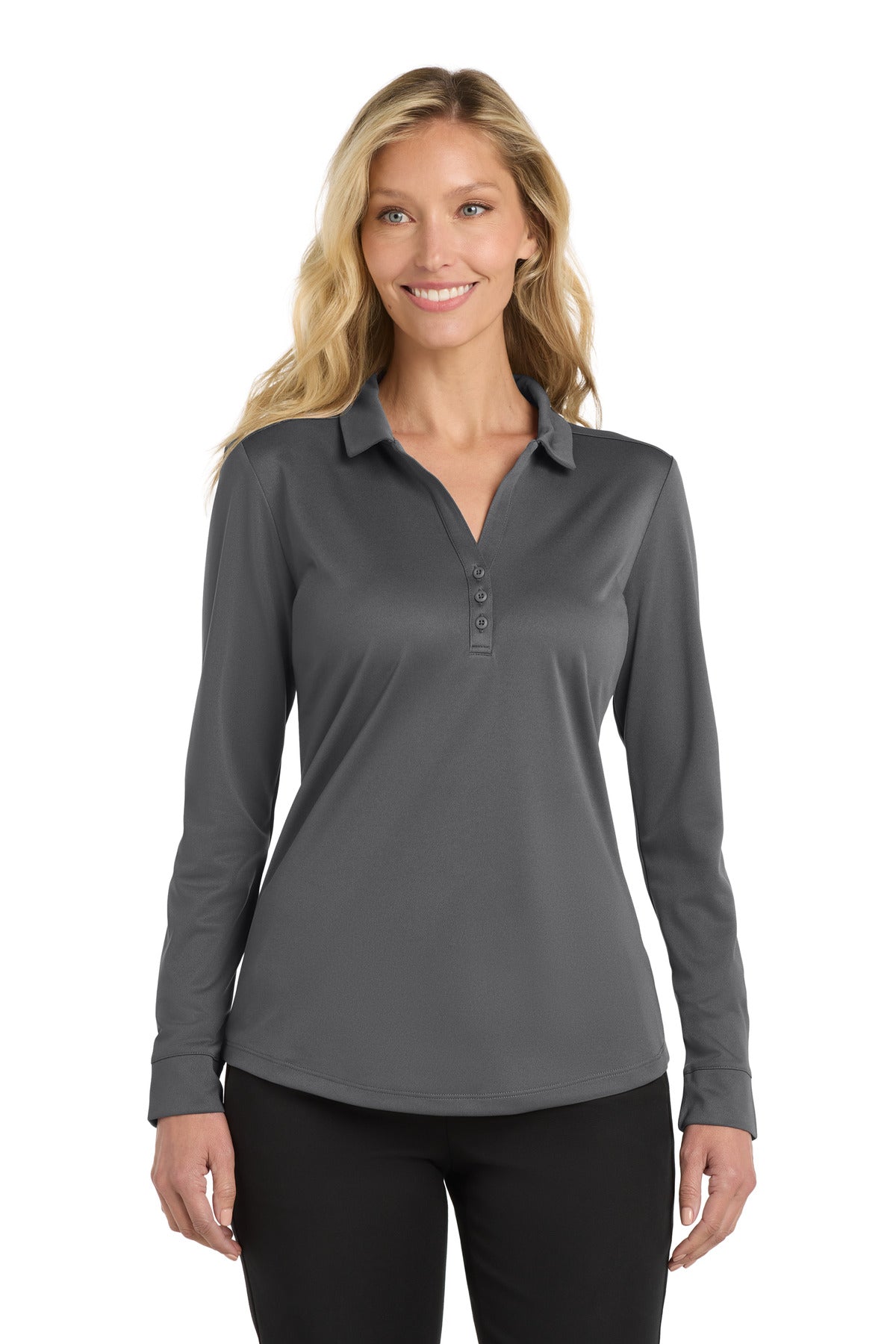 Port Authority  Women's Silk Touch   Performance Long Sleeve Polo. L540LS