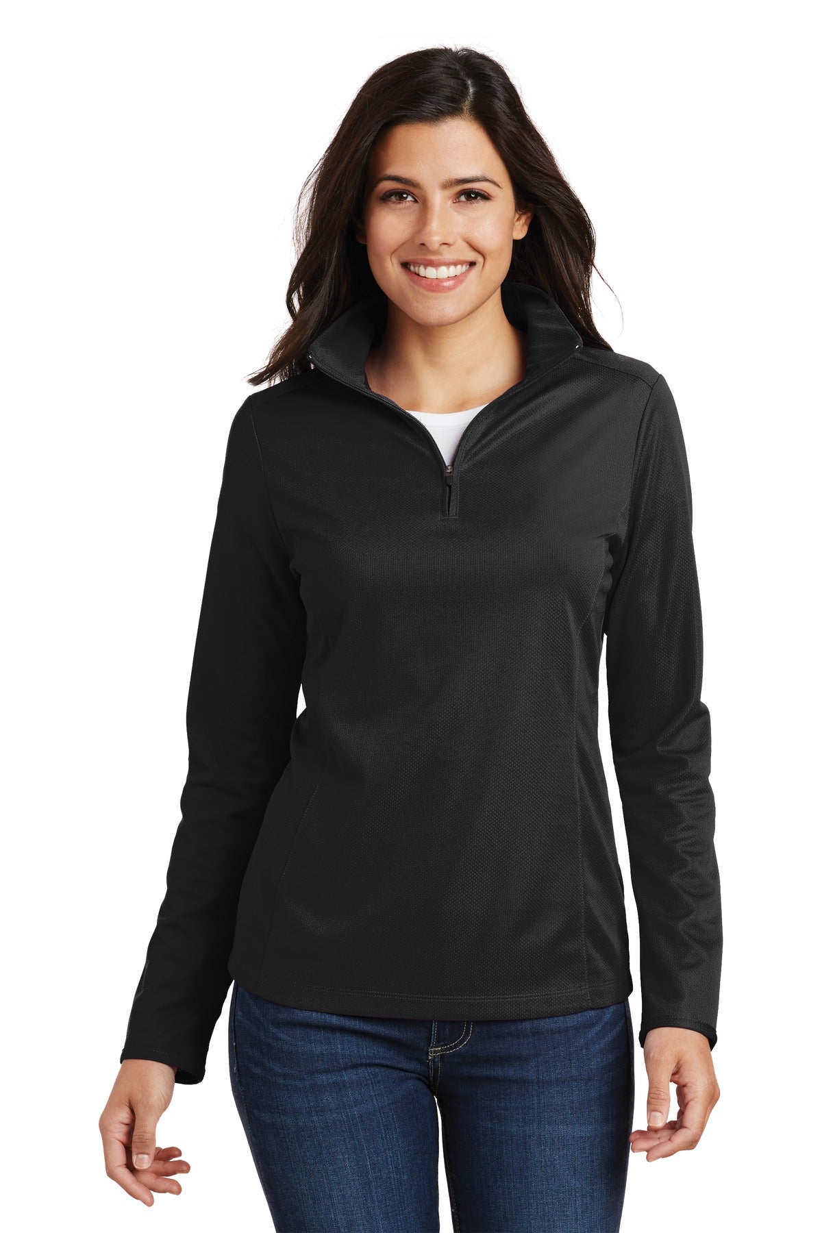 Port Authority Women's Pinpoint Mesh 1/2-Zip . L806