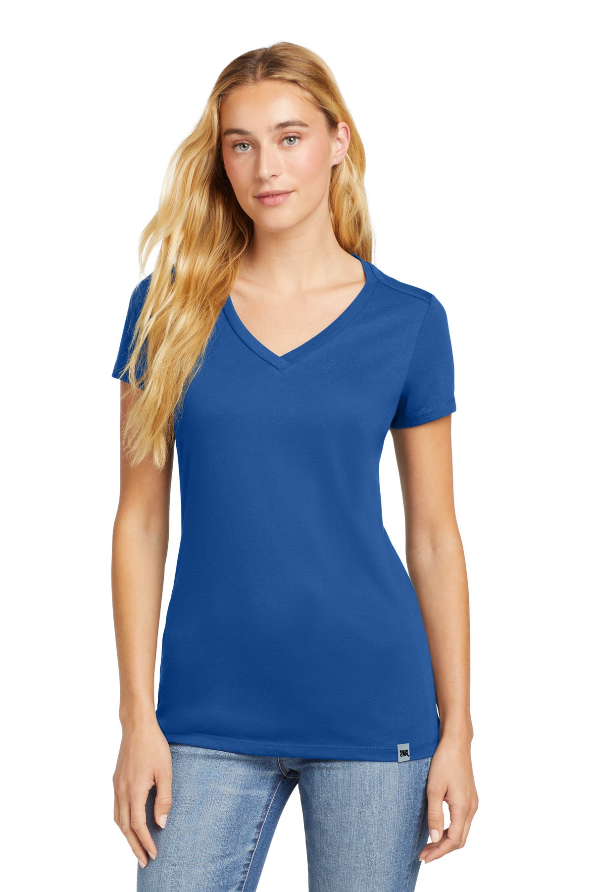 New Era  Women's Heritage Blend V-Neck Tee. LNEA101