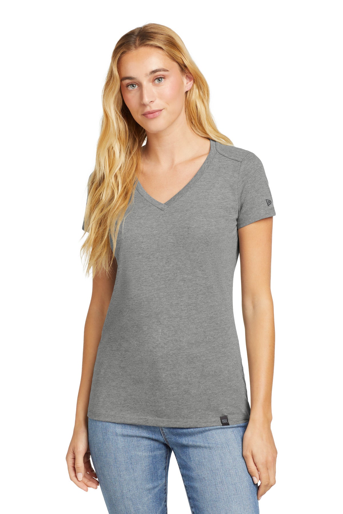 New Era  Women's Heritage Blend V-Neck Tee. LNEA101