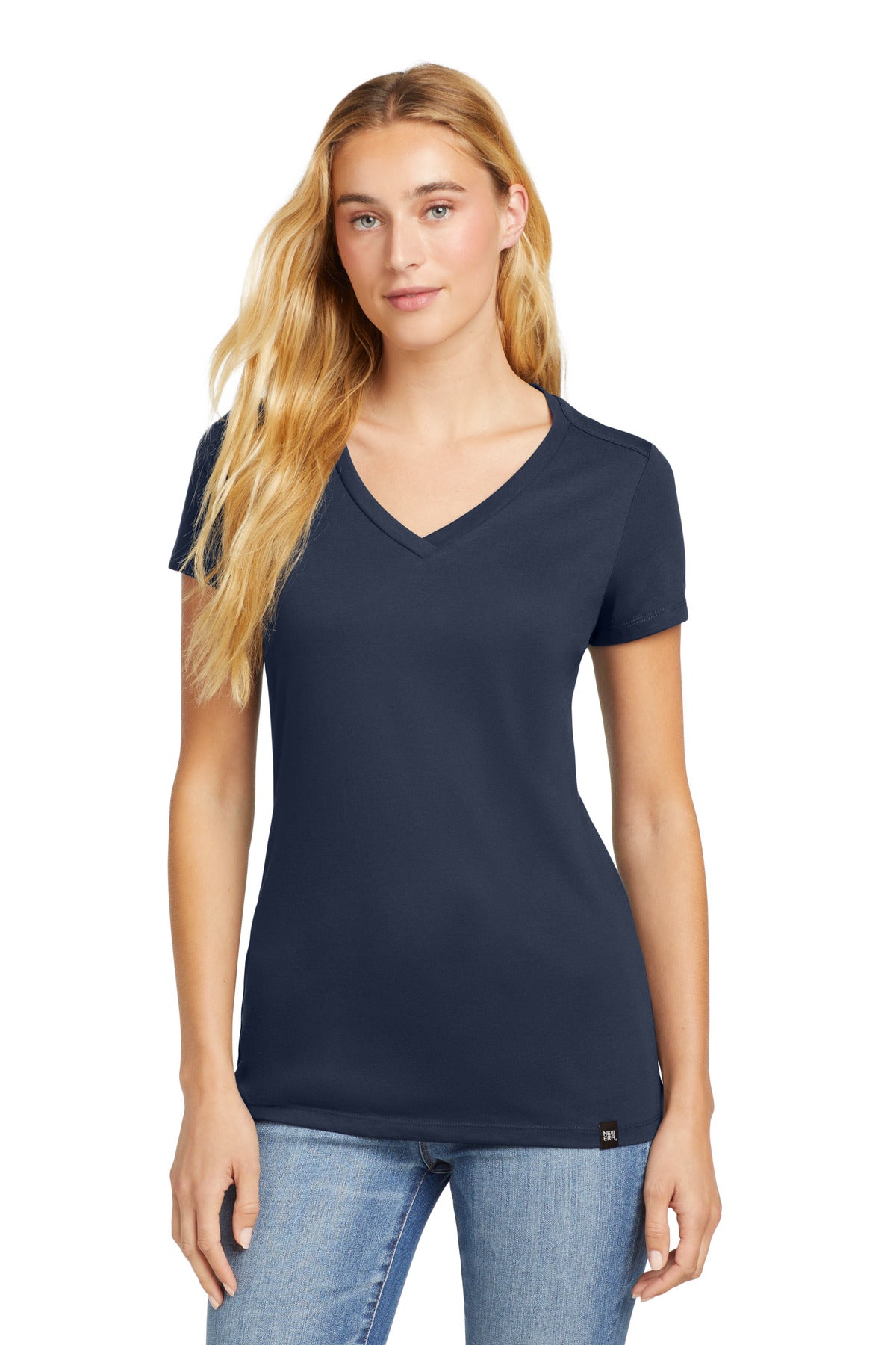 New Era  Women's Heritage Blend V-Neck Tee. LNEA101