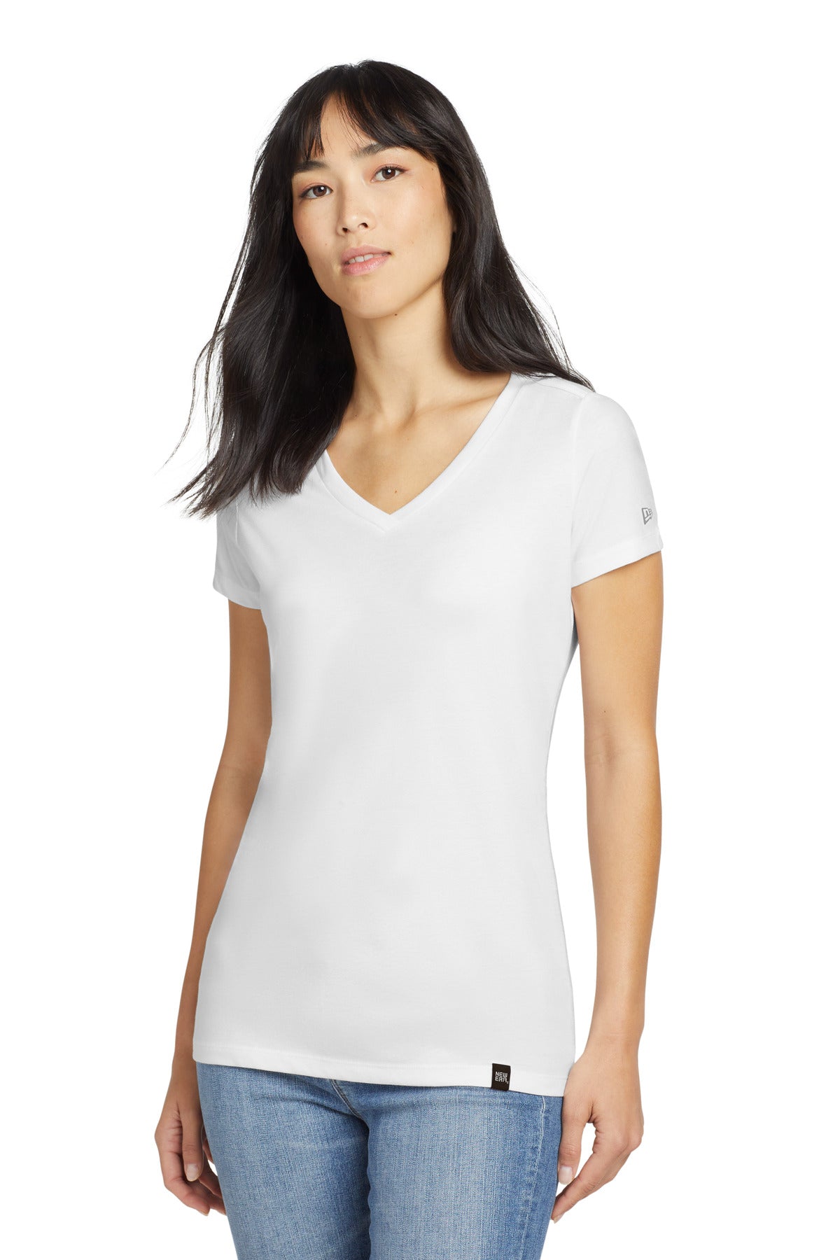 New Era  Women's Heritage Blend V-Neck Tee. LNEA101