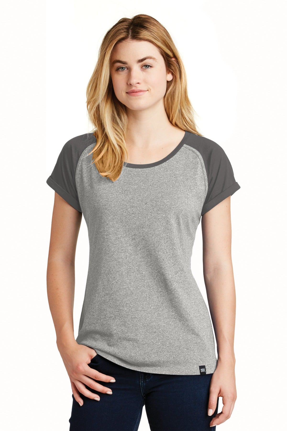 New Era  Women's Heritage Blend Varsity Tee. LNEA107