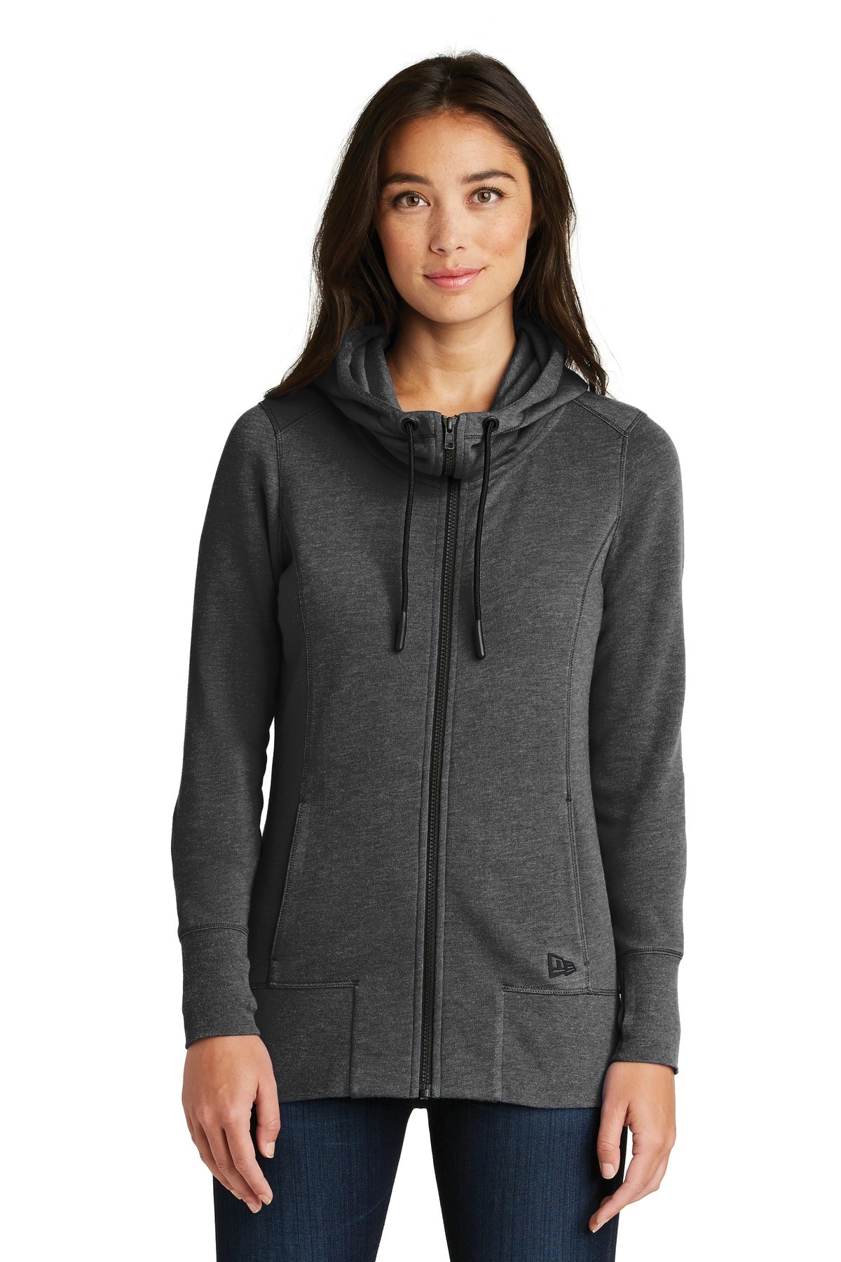 New Era  Women's Tri-Blend Fleece Full-Zip Hoodie. LNEA511