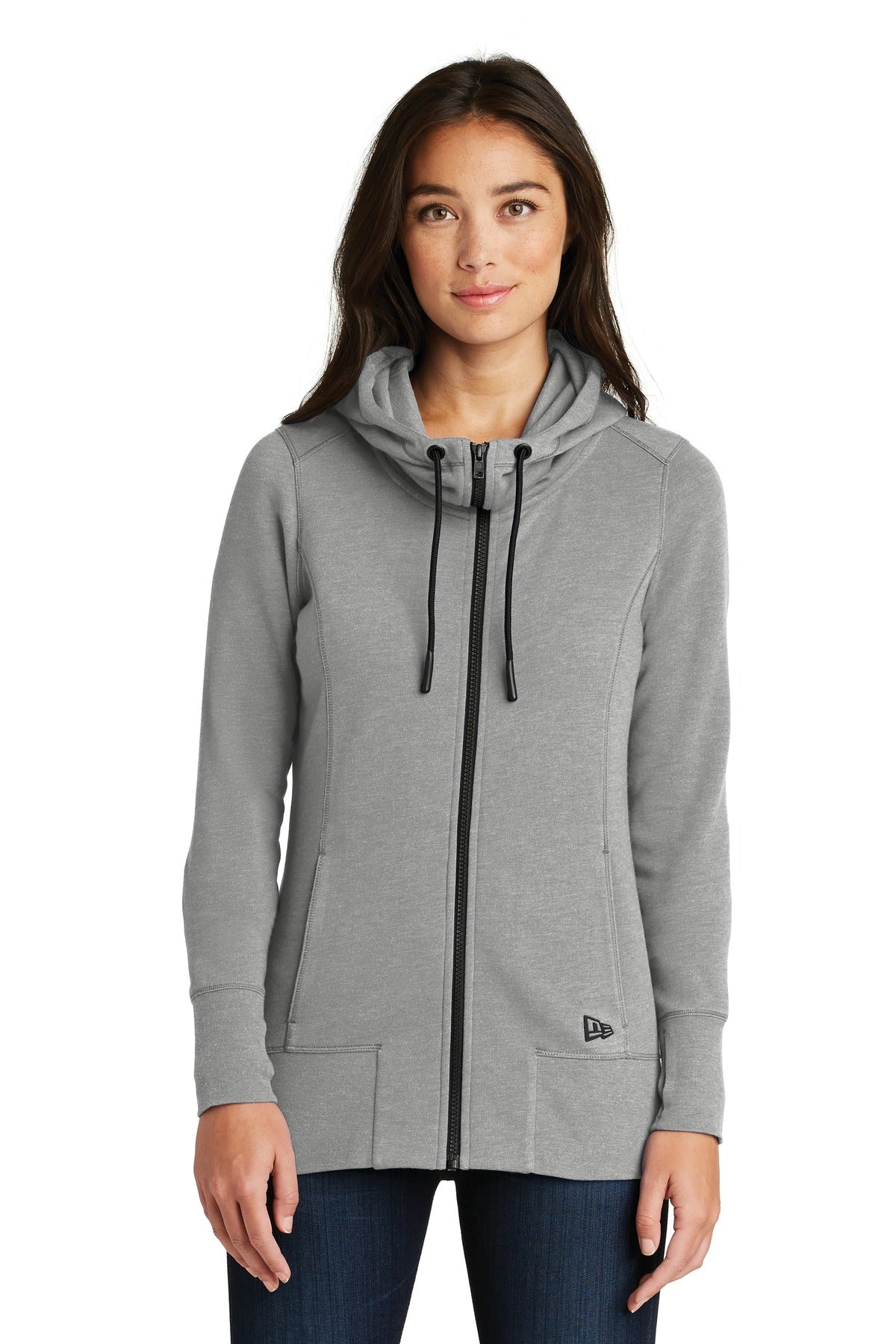 New Era  Women's Tri-Blend Fleece Full-Zip Hoodie. LNEA511